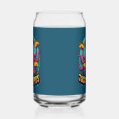 Grappige Taco Octopus Cartoon Food Pun Blikvorm Glas (Rechts)