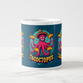 Grappige Taco Octopus Cartoon Food Pun Grote Koffiekop (Voorkant)