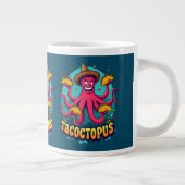 Grappige Taco Octopus Cartoon Food Pun Grote Koffiekop (Rechts)