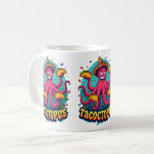 Grappige Taco Octopus Cartoon Food Pun Koffiemok (Voorkant links)