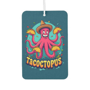 Grappige Taco Octopus Cartoon Food Pun Luchtverfrisser