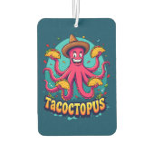 Grappige Taco Octopus Cartoon Food Pun Luchtverfrisser (Achterkant)