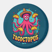 Grappige Taco Octopus Cartoon Food Pun Magneet (Voorkant)