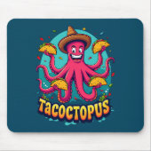 Grappige Taco Octopus Cartoon Food Pun Muismat (Voorkant)