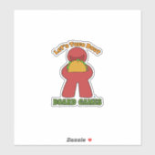 Grappige Taco Over Bord Gamer Meeple Slogan Sticker (Vel)