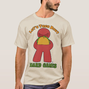 Grappige Taco Over Bordspellen Meeple Art T-shirt