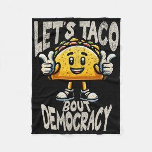 Grappige Taco over Democratische Liberale Activist Fleece Deken