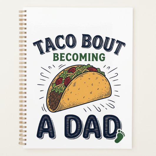 Grappige Taco Over Worden Vader Zwangerschap Aanko Planner (Voorkant)