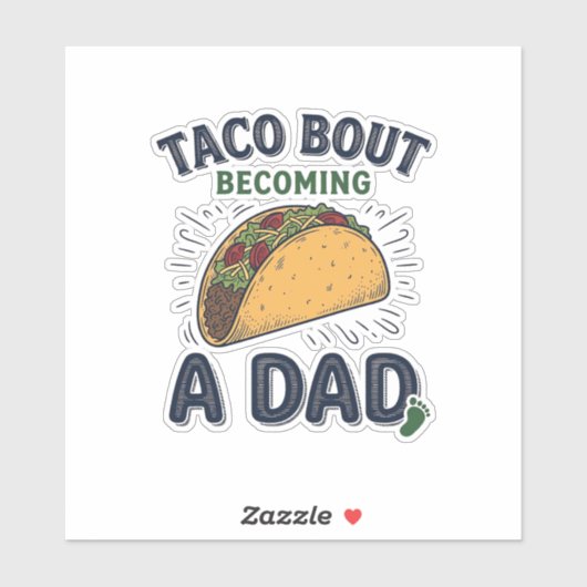 Grappige Taco Over Worden Vader Zwangerschap Aanko Sticker (Vel)