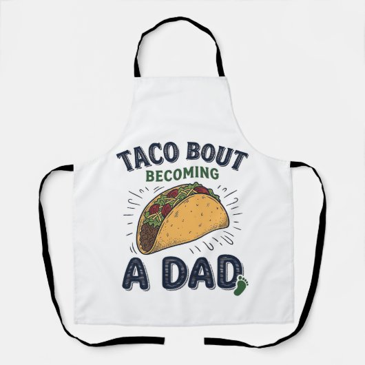 Grappige Taco Over Worden Vader Zwangerschapsaanko Schort (Voorkant)
