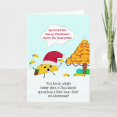 Grappige Taco Santa Christmas Kaart (Voorkant)