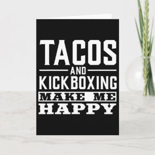 Grappige Taco-shirts Tacos en Kickboksen T-shirts Kaart