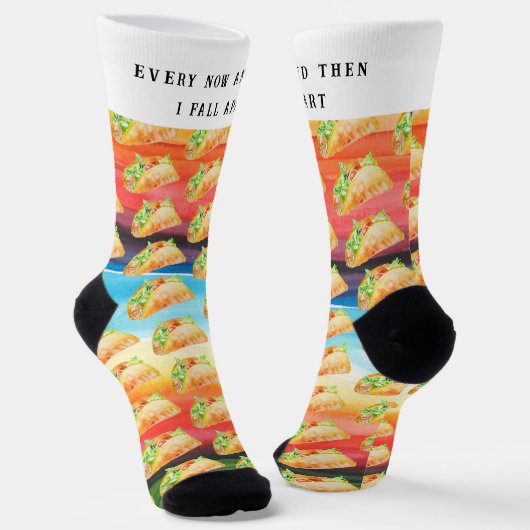 Grappige Taco Soks | Af en toe val ik uit elkaar Sokken (Gebogen)