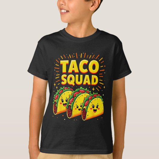 Grappige Taco Squad Cinco De Mayo Mexicaans Eetfes T-shirt (Voorkant)