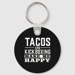 Grappige Taco T-shirts Tacos En Kickboksen T-shirt Sleutelhanger