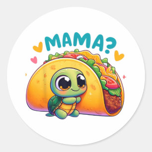 Grappige Taco Tequila Mama Cinco De Mayo Ronde Sticker