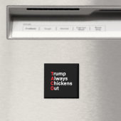 Grappige Taco Trump altijd kippen uit Magneet (Insitu (Vaatwasser))
