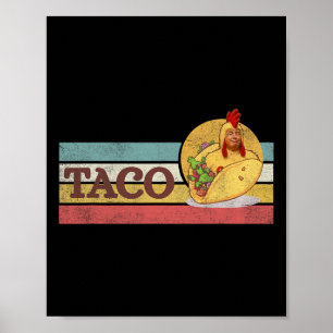 Grappige Taco Trump Kijkt Altijd Op Zijn Achterste Poster