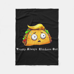 Grappige Taco Trump Kipt Altijd Schattige Laten We Fleece Deken