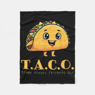 Grappige Taco Trump kipt altijd Schattigee kip uit Fleece Deken