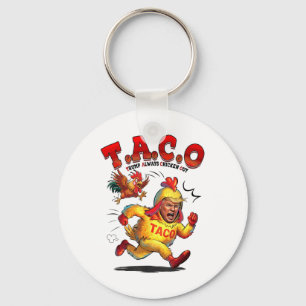 Grappige Taco Trump Kipt Altijd Shirt Mannen Wom Sleutelhanger