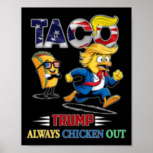 Grappige Taco Trump Ontsnapt Altijd Shirt Heren Da Poster