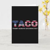 Grappige Taco Trump Piept Altijd 2  Kaart (Gele Bloem)