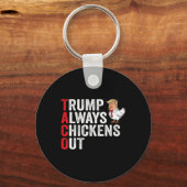 Grappige Taco, Trump Piept Altijd Tussen Uit  Sleutelhanger (Voorkant)