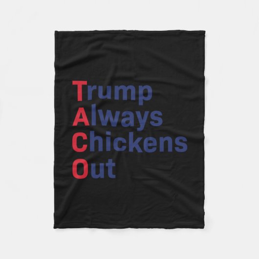 Grappige Taco Trump Piept Altijd Uit 1  Fleece Deken (Voorkant)