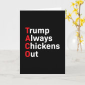 Grappige Taco Trump Piept Altijd Uit Kaart (Gele Bloem)
