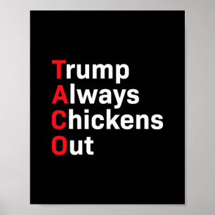 Grappige Taco Trump Piept Altijd Uit Poster