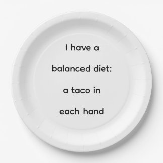 Grappige Taco Uitgebalanceerd Dieet Papieren Bord