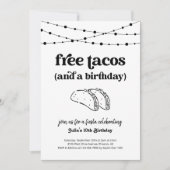 Grappige Taco uitnodiging voor verjaardagsfeestje (Voorkant)
