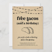Grappige Taco uitnodiging voor verjaardagsfeestje (Voorkant)