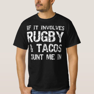 grappige taco - uitspraak als het gaat om rugby en t-shirt