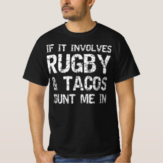 grappige taco - uitspraak als het gaat om rugby en t-shirt