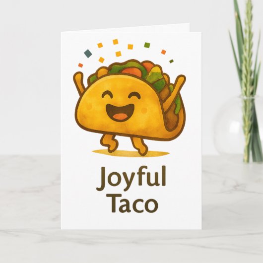Grappige Taco Verjaardagskaart Groet Kaart (Voorkant)