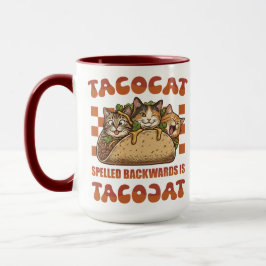 Grappige Tacocat Palindroom Retro Cinco De Mayo Mok