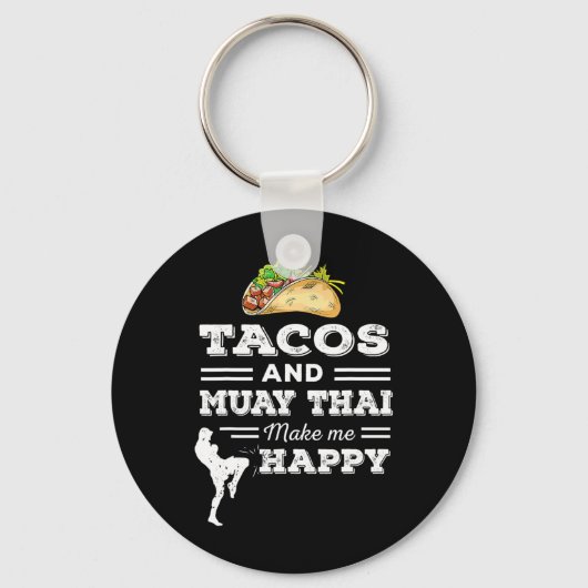 Grappige Tacos En Muay Thai Liefhebber Geschenk Ve Sleutelhanger (Voorkant)