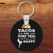 Grappige Tacos En Muay Thai Liefhebber Geschenk Ve Sleutelhanger (Voorkant)
