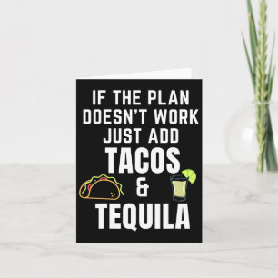 Grappige taco's en tequila citaat voor Cinco de Ma Kaart