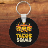 Grappige Tacos Squad Cinco de Mayo Mexicaanse part Sleutelhanger (Voorkant)
