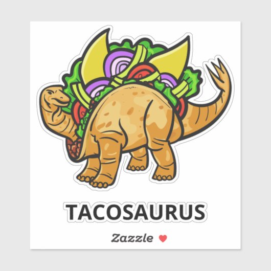Grappige TACOSAURUS aangepaste tekst Sticker (Vel)