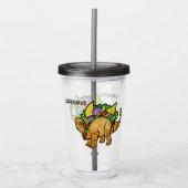 Grappige TACOSAURUS custom tumblers Acryl Drinkbeker (Voorkant)