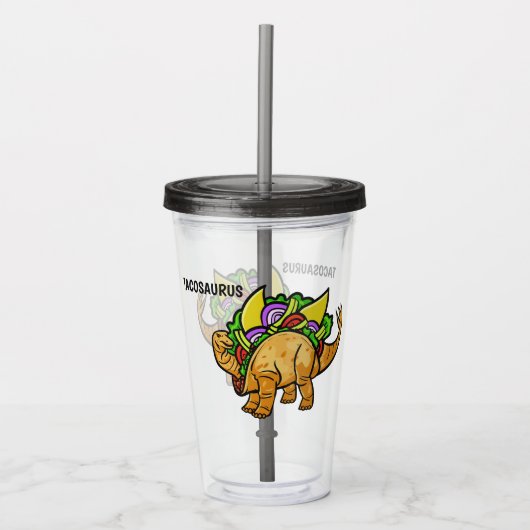 Grappige TACOSAURUS custom tumblers Acryl Drinkbeker (Voorkant)