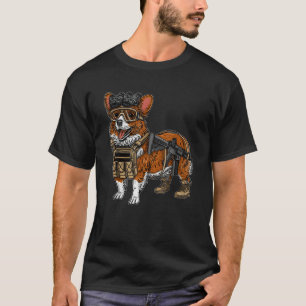 Grappige Tactische Corgi Hond Voor Mannen Vrouwen T-shirt