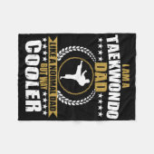 Grappige Tae Kwon Do Vechtende Vader Taekwondo Voo Fleece Deken (Voorkant (Horizontaal))