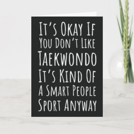 Grappige Taekwondo Kaart Vechtkunst Strijd Vechter