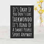 Grappige Taekwondo Kaart Vechtkunst Strijd Vechter (Gele Bloem)