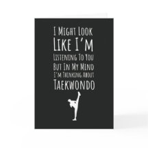 Grappige Taekwondo Kaart Vechtkunst Strijd Vechtku
